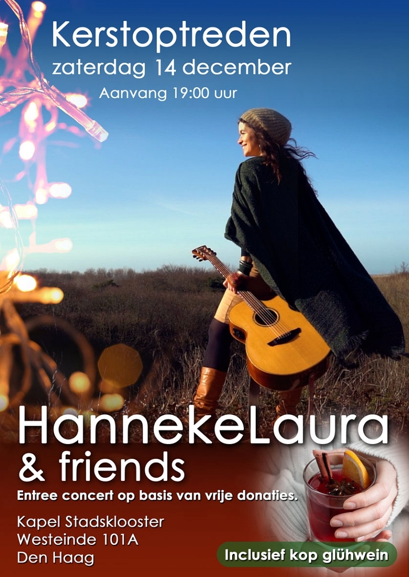 Zaterdag 14 december: Kerst in de kapel met Hanneke Laura & friends